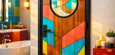 How to design a bathroom in technicolor? Which colors will work best?