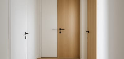 Door renews simple way to a new interior"

Or more naturally: "Door Renews: A Simple Way to a New Interior