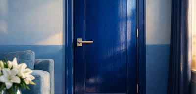Furnishing an apartment in blue. Beautiful interiors in azure, sapphire, or cobalt.